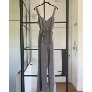 Reformation Chambray Linen Jumpsuit